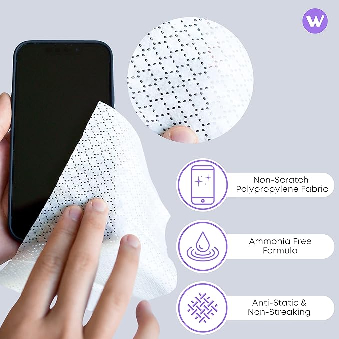 See Clear Original Lens Cleaning Wipes - Pre-Moistened Eyeglass &amp Screen Cleaning Cloth Towelettes - Streak Free Scratch Free Lens &amp Electronic Screen Cleaner - 12 Resealable Packs of 16 (192