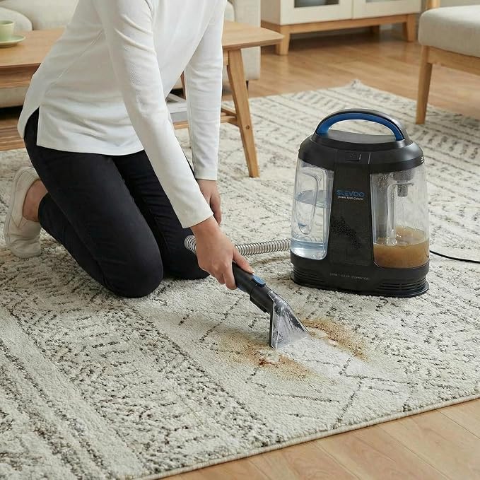 450W Powerful Portable Carpet &amp Upholstery Spot Cleaner Machine Free Cleaning solution Included 11Kpa Power Suction With Tools For Pets Area Rugs And Couches