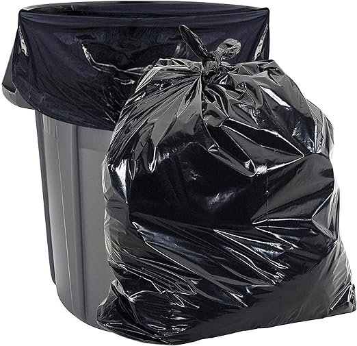 Aluf Plastics 20-30 Gallon 2 MIL Black Heavy Duty Garbage Trash Bags - 30 x 36 - Pack of 400 - For Contractor Industrial Institutional &amp Commercial