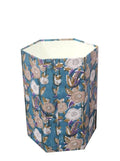 Generic 3.3 Gallon Cotton Hand Block Printed Paper Waste Basket |Small Decorative Trash Can for Housewarming Gifts in Living Room Bedroom Bathroom | Eco-Friendly Plastic-Free (1 CREEM FLOWAR)