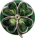 Bath and Body Works Green Shamrock Lucky Four-Leaf Clover Charm Gemstone Car Visor Fragrance Holder Easy To Open