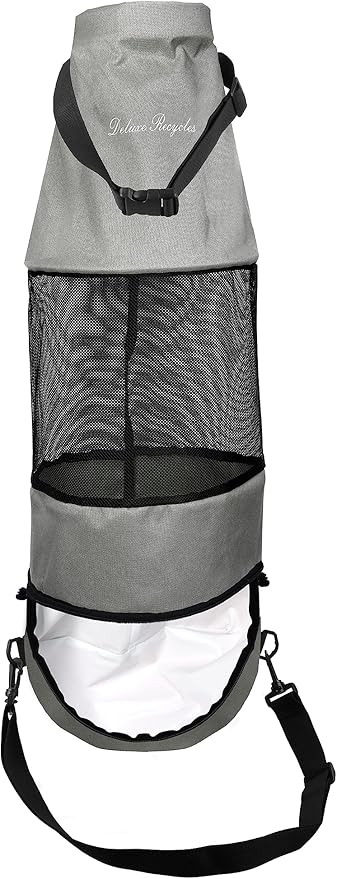 Boat Trash Bag - Heavy-Duty 600D Mesh Oxford Fabric with Bottom Zipper and Top Rubber Closure - Leakproof and Washable for Boats Kayaks Campers RVs and More
