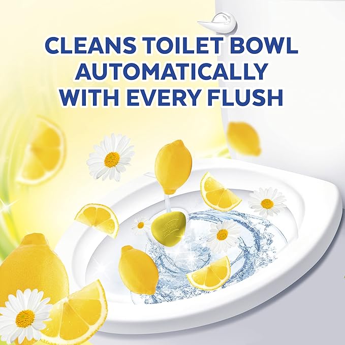 Lysol Hygienic Automatic Toilet Bowl Cleaner Lemon Breeze 2 ct (Pack of 5)
