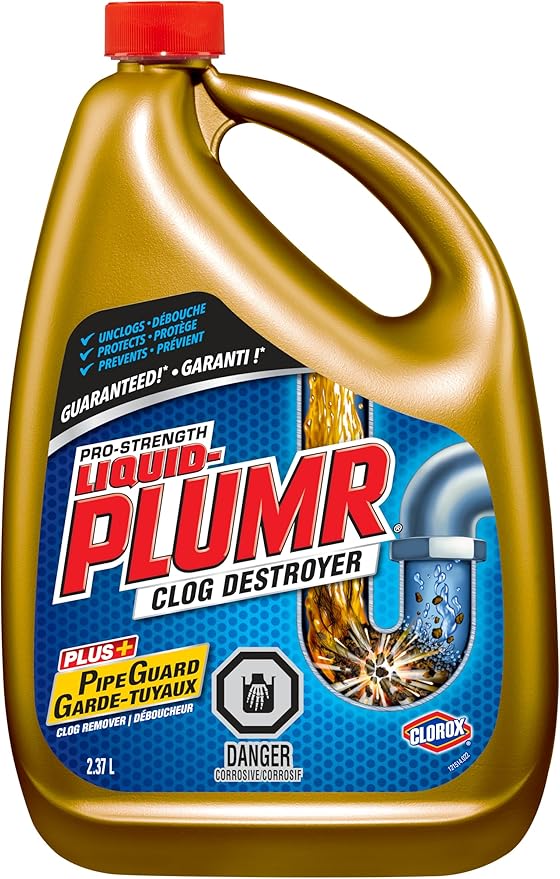 Clorox Pro-Strength Liquid Plumber and Clog Destroyer Pipe Guard 2.37L.