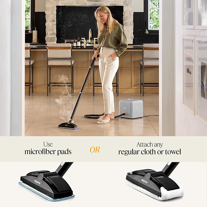 Dupray Neat Plus Steam Cleaner and Awesome Bag 18 Accessories Fast Heat-Up Chemical-Free Cleaning Multipurpose Steamer *Kills 99.9% of Bacteria &amp Viruses