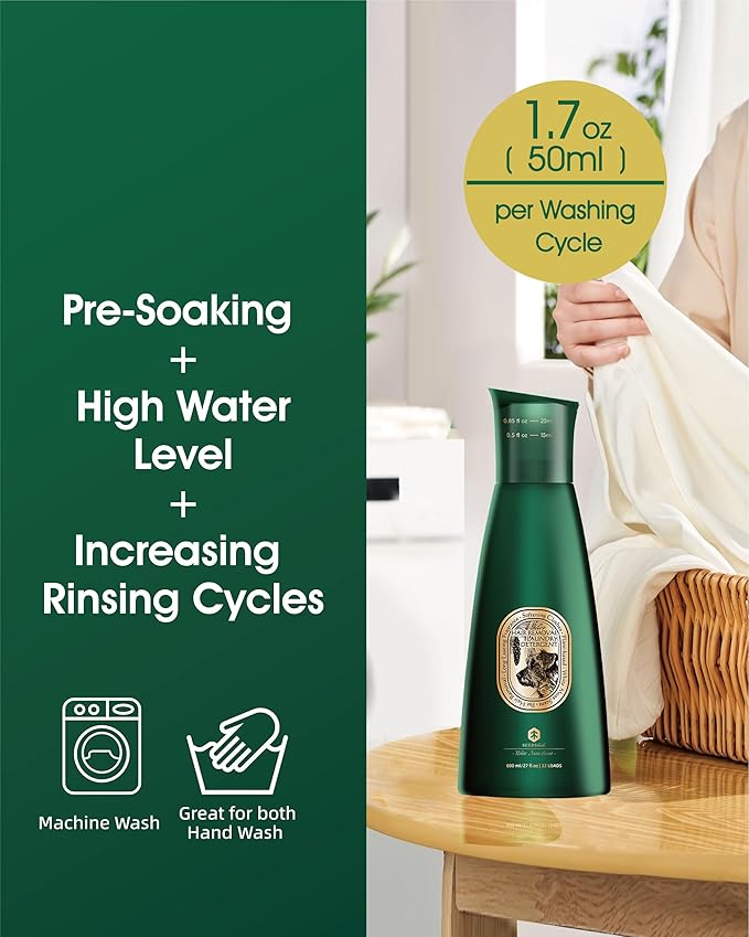 Pet Hair Remover for Laundry 6-in-1 Dog Laundry Detergent Concentrate (Non-Dissolving) Repels Up to 90% Fur Odor &amp Stain Remover Cedar Scent 2 x 27 fl oz 32 Loads