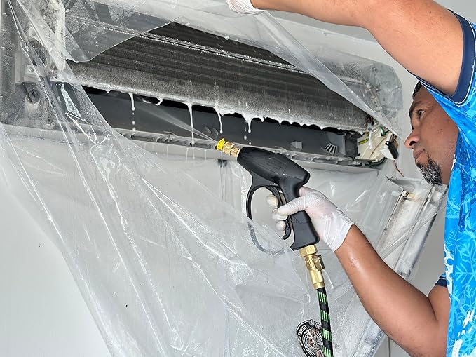 Leak Saver HVAC Guys Mini Split Cleaning Bag | Adjustable &amp Fits Any Size | 360 Degree Air Conditioner Cleaning Cover for Mini Split Air Conditioners