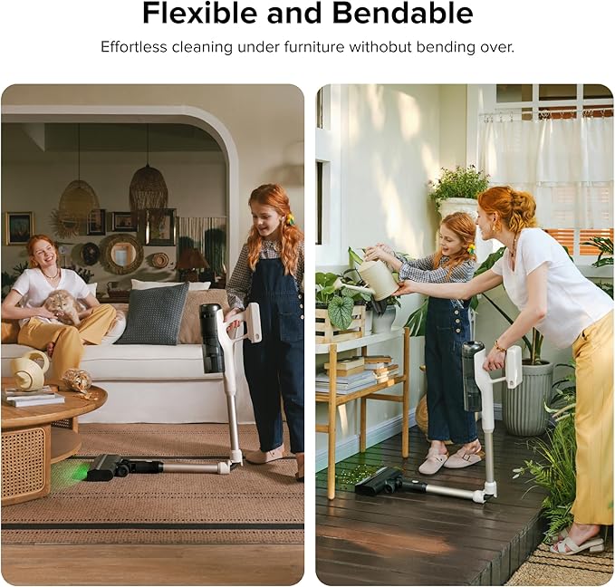 roborock H60 Pro Cordless Stick Vacuum Cleaner 170AW Suction Power 80-Min Runtime 90° Bendable Tube Dust-Detecting LED Anti-Tangle Vacuum Cleaner for Home Carpets Hard Floors &amp Pet Hair