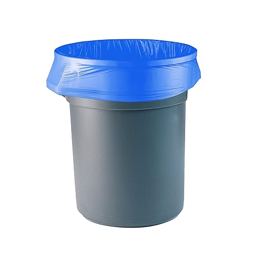 Eco-Blend Max 33 Gallon Can Liner by Heritage Bag Co. (200 Pack) 33x39 0.8mil Blue Tint. Made with 30% PCR