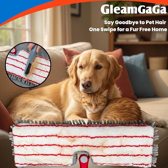 Microfiber Mops for Floor Cleaning Flat Dust Mop with 4 Washable Pads Dual-Sided Flip Mop for Wet &amp Dry Use Extendable 62’’ Handle with Scraper Floor Mops for HardwoodLaminateVinylKitchenT