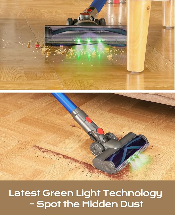 Cordless Vacuum Cleaner 35KPA 45Mins Vacuum Cleaners for Home Lightweight Vacuum Cordless with Anti-Tangle Brush Stick Vacuum for CarpetPet HairHardwood Floor