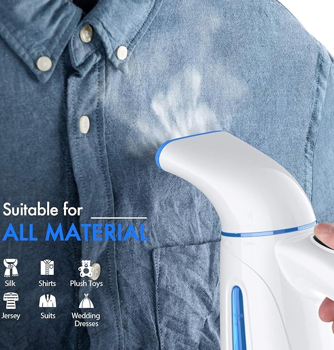 OGHom Steamer for Clothes Handheld Clothing Steamer for Garment 240ml Big Capacity 700W Portable Travel Steam Iron (Blue)
