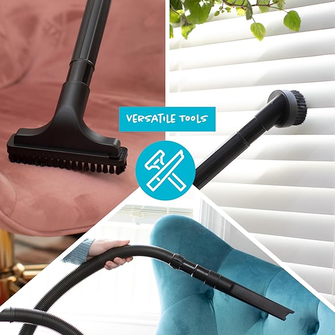 Simplicity Vacuums Handheld Canister Vacuum with Carry Strap for Hard Floors and Rugs Car Detailing Vacuum Cleaner S100