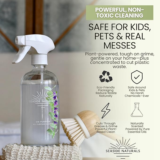 Cleanse Bathroom Cleaner Refill (4 oz) – Makes 4 Bottles – Non-Toxic Citrus &amp Tea Tree Concentrate with Lemon Grapefruit Orange Essential Oils – Plant-Based Deep Clean Formula