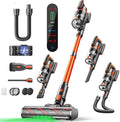 Fieety Cordless Vacuum Cleaner 650W/55KPa/70Min Runtime Stick Vacuum with 3.3Ft Hose Wall Mount Charging Auto Mode Touchscreen Self-Standing Vacuum Cleaner for Home/Pet Hair/Carpet/Car Fragrance