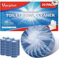 Vacplus Automatic Toilet Bowl Cleaner Tablets Drop-In Tank Cleaner for Bathroom Prevent Stains &amp Deodorize Long-Lasting Cleaning Tabs Easy-Use Freshener for Bowl &amp Tank 30 Pack