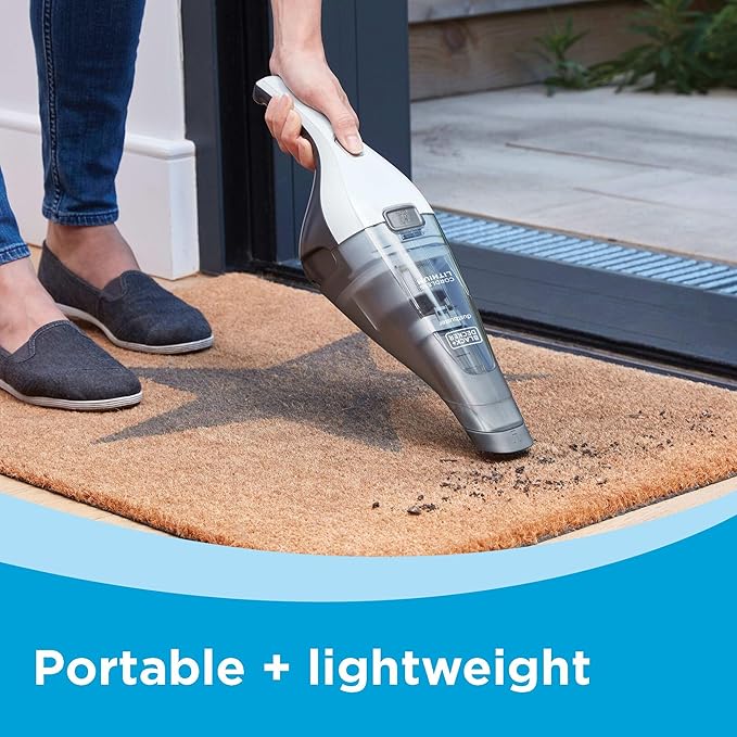 BLACK+DECKER dustbuster Cordless Handheld Vacuum Portable Car Vacuum Cordless Rechargeable Wall Mount Strong Suction QuickClean (HNVC215B10)