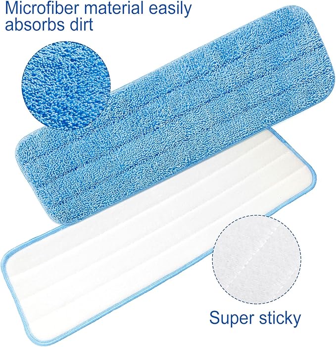 Microfiber Mop Pad Spray Mop Replacement Heads for Wet Dry Mops Machine Washable Reusable Household Replacement Pads for Hardwood and Hard Surface Floor Cleaning and Scrubbing(90 Pcs)