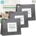 Moso Natural Air Purifying Bag 600g (3 Pack) Premium Bamboo Charcoal Odor Absorber | Pet Odor Eliminator for Home | Room Deodorizer for Large Spaces Bedroom Kitchen Basement | Charcoal Bags