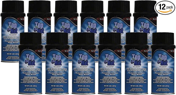 Quest 3230 TOP HAT Water-Based Total Release Odor Eliminator. Mulberry fragrance (Case of 12)
