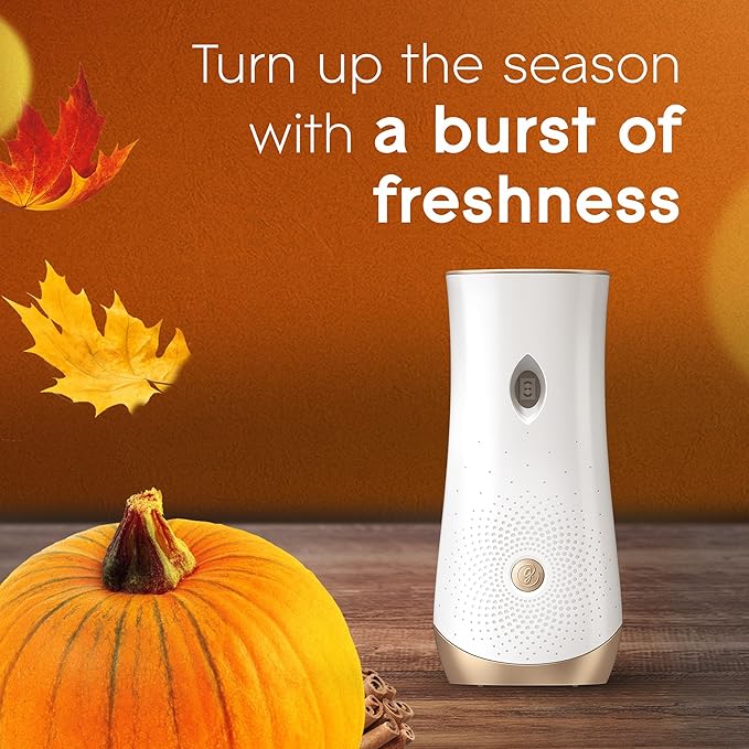 Glade Automatic Spray Refill and Holder Kit Air Freshener for Home and Bathroom Golden Pumpkin &amp Spice 6.2 Oz