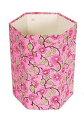 Handmade Cotton Paper Waste Basket Stylish Trash Can for Home or Office (1 Pink FLOWAR)