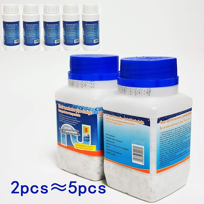 Pipe Dredge Deodorant Quick Foaming Bubble Bombs Toilet Pipe Cleaners Strength Pipe Dredge Powder for Kitchen Bathroom Sink and Drain