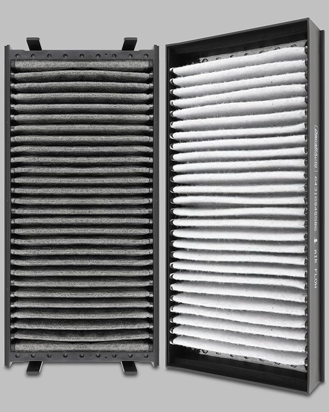 2pcs Set Cabin Air Filter Fit for BMW X5 V8-4.8L (2007-2010) for BMW X6 (2008-2019). Replace 64116945594 64119248294