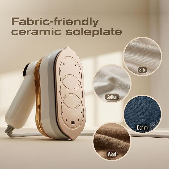 Steamer for Clothes &amp Iron 2 in 1 Portable Clothes Steamer Handheld &amp Travel Steam Iron for Clothes 1200W 20s Fast Heat-Up Foldable Design 180ml Tank 23 Min Steam 120V Wrinkle Remover