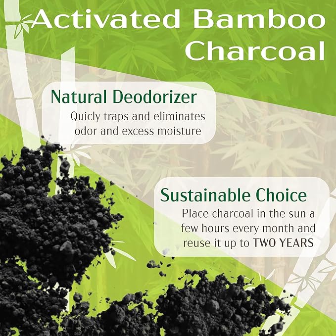 BambooMN Activated Bamboo Charcoal Air Purifier Cube - 800g Chocolate - 4 Units