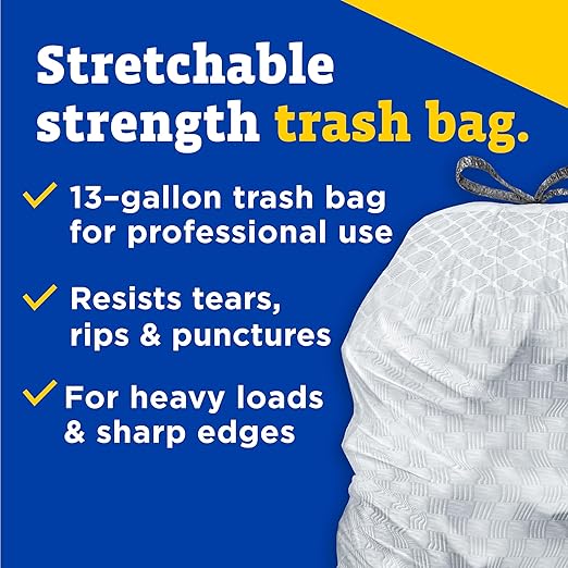 CloroxPro Glad Forceflex Kitchen Trash Bags 13 Gal Fragrance Free 110 Ct 3 Pack (Pack May Vary)