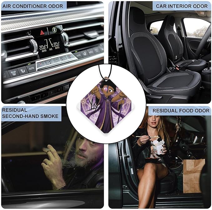 5PCS Car Air Freshener Hanging Personalized Double Sided Wizard Car Fresheners Long Lasting New Cars Scents Cute Automotive Freshies for Closets Drawers (tea)