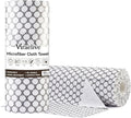 Microfiber Cleaning Cloth Roll 50-Count Reusable Durable No Streaks Absorbent Lint-Free Non-Scratch Easy Tear-Away Towels Dish Rags for Kitchen Home Car &amp Glasses White Waffle 12x12 in