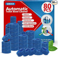 USKICH 80 Pack Toilet Bowl Cleaner TabletsBlue Automatic Toilet Tank Cleaners Long-Lasting Household Toilet CleanersToilet flush Cleaning &amp Deodorizer