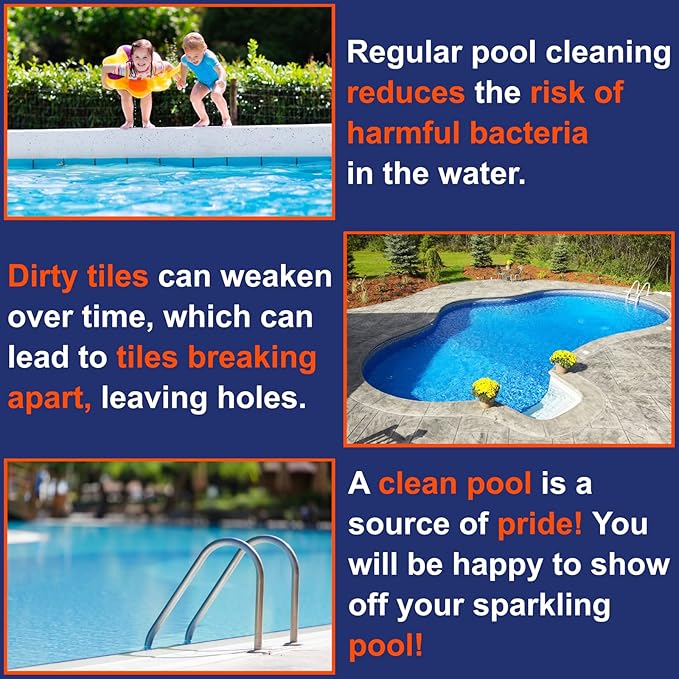 Pool-Whiz Pumice Stone for Pool (2-Pack) | Pool Tile &amp Concrete Cleaner | Pumice Stone for Cleaning Spas Water Features &amp Bathroom Floors | Cleaning Block for Rust &amp Stains by Billy Bucks
