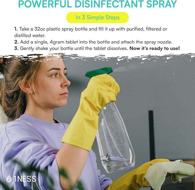 1ness Premium Heavy Duty Chlorine Dioxide Odor Neutralizing Tablets – 32g (Pack of 8) – Deep Penetrating CLO2 Odor Removal for Home &amp Commercial Use