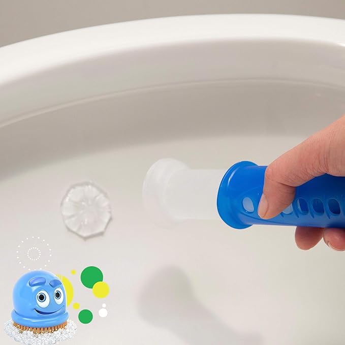 Scrubbing Bubbles Fresh Gel Toilet Bowl Cleaning Stamps Helps Keep Toilet Clean and Helps Prevent Limescale &amp Rings Lavender Scent 1 Dispenser with 6 Fresh Gel Stamps (6 Pack)