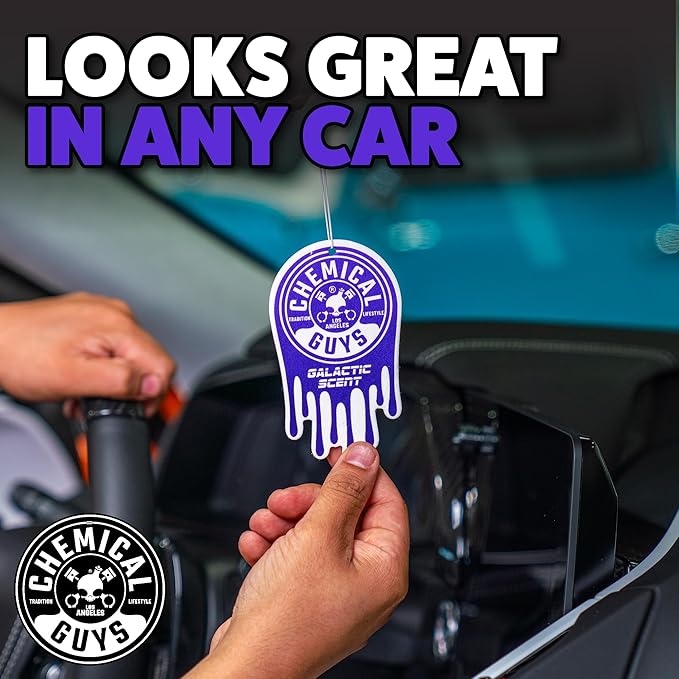 Chemical Guys Hanging Air Freshener Galactic Scent 12 Pack Great for Cars Trucks SUVs RVs Home Garage Workspace Dorm Room &amp More (4 x 3 Packs) - AIR42304