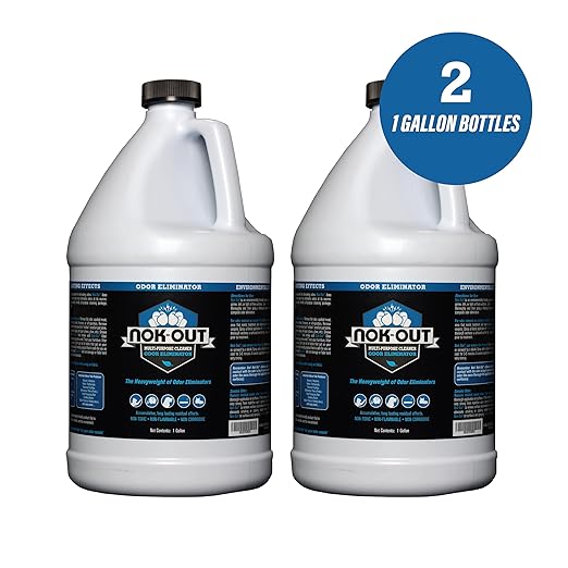 NOK OUT Odor Remover Pet Deodorizer and Cleaning Spray Made in the USA 1 Gallon 2-Pack