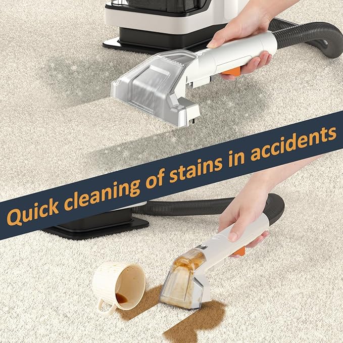 Boyuan Carpet Cleaner Machine Portable Spot Cleaner Upholstery Shampooer Cleaner Machine Deep Cleaner for Pets Furniture Stairs Car Seat Couch Curtain