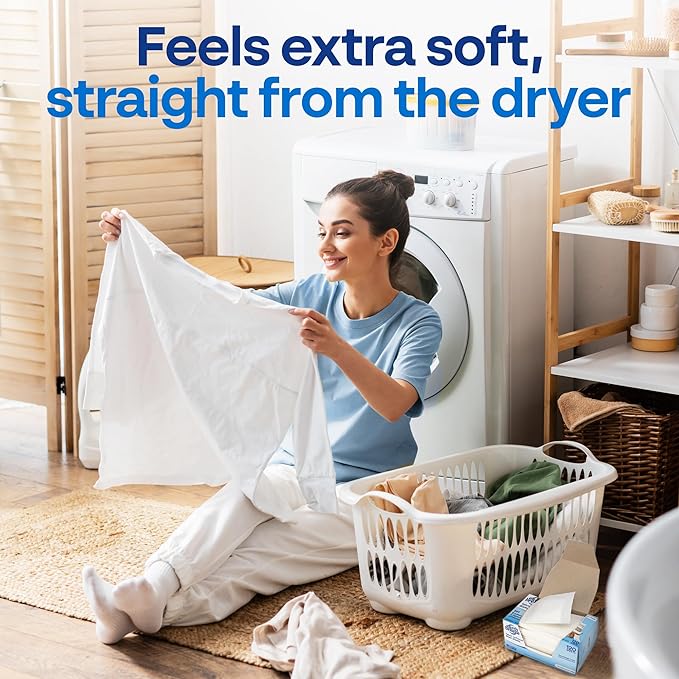Earth Breeze Fabric Softener Dryer Sheets – Fragrance Free Hypoallergenic No Harsh Chemicals Safe for Sensitive Skin – Static Cling &amp Wrinkle Reducer – Gentle Fabric Care – Made in USA (2 Pack)