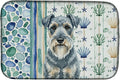 Caroline's Treasures Kerry Blue Terrier Coastal Sea Glass Dish Drying Mat Absorbent Dish Drying Mat Pad for Kitchen Counter Dish Drainer Mat for Countertop 14 x 21 Multicolor