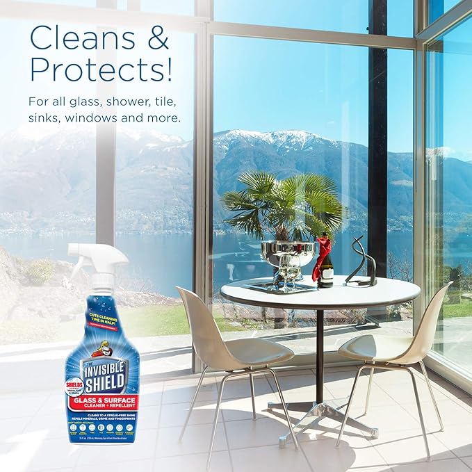 Invisible Shield Glass &amp Surface Cleaner and Repellent 32 fl. oz. Cleans and Protects against future dirt on multi surfaces by UNELKO- Clean-X (2)