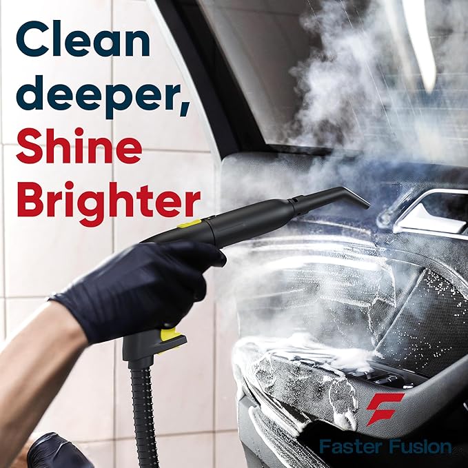 Heavy-Duty Steam Cleaner for Home &amp Car – High-Pressure Chemical-Free Deep Cleaning System Portable Handheld Steamer with 27-Piece Kit for Tile Grout Floors Ovens &amp Upholstery