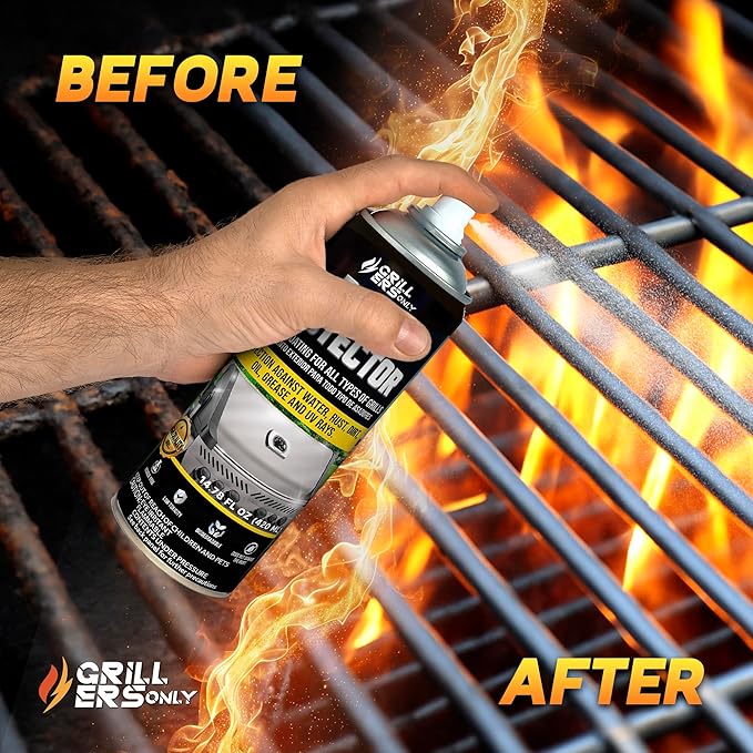 2-Pack Ceramic Grill Protector | Rust Prevention Spray &amp Anti Rust Spray for Metal | UV Shield &amp Blackstone Griddle Conditioner Alternative for Exterior Protection - 14.8 fl oz.