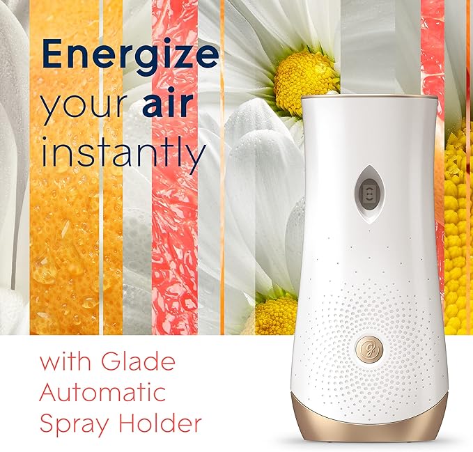 Glade Automatic Spray Refill Air Freshener for Home and Bathroom Joyful Citrus &amp Daisies 6.2 Oz 3 Count