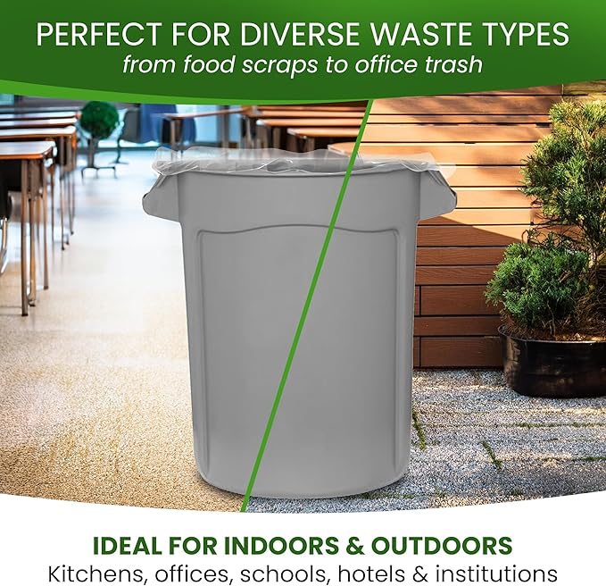 Betta 20-30 Gallon Clear Trash Bags 250 Count Box (30x44-inch) Commercial Heavy-Duty Garbage and Recycling Can Liners 16-20 Gallon Round Cans 15-23 Gallon Slim and Square Cans