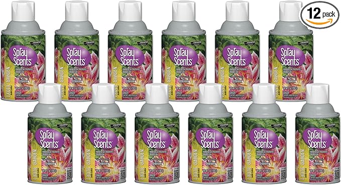 Champion Sprayon SprayScents Metered Air Freshener Refill 7 oz Odor Control Fragrance Exotic Garden (Case of 12)