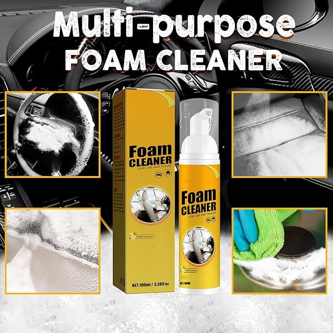 Multi-purpose Foam Cleaner Car Interior CleanersUpholstery Cleaners for Cars SeatsEspuma Para Limpiar Asientos De Carro (2 100ML)