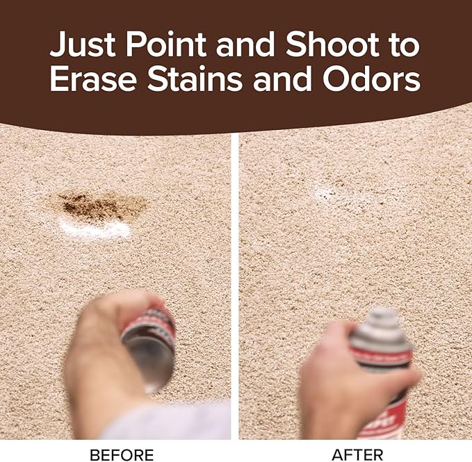Horsepower Bull Shot Carpet Spot &amp Stain Remover AS SEEN ON TV Made In USA Just Point &amp Spray Stain-Lifting Foam-Action Pet Stains &amp Odors Coffee Soda Wine Grease New &amp Old S